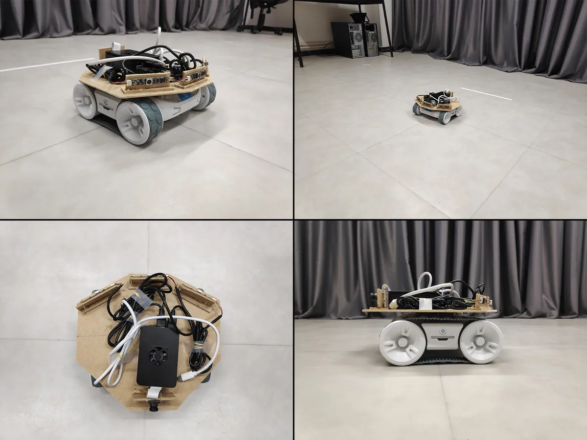 Robot recognition using a 360-degree vision module for swarm robots